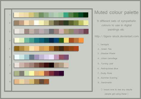 254 colour palette muted by Tigers-stock on DeviantArt