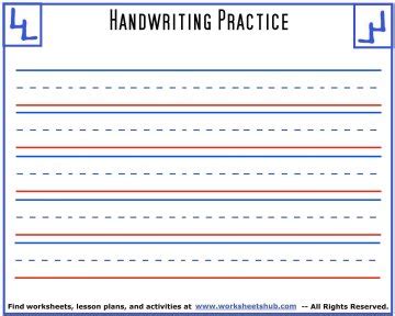 Lines Template For Writing Database