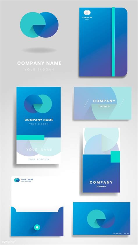 Blue business card design vector set | premium image by rawpixel.com / taus | Blue business card ...