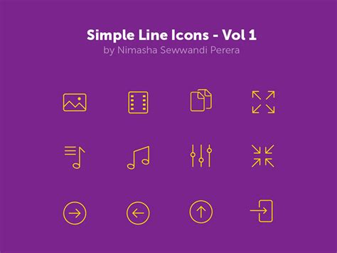 Simple Line Icons - Free Resource - Freebie Supply