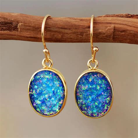 Shining Stars Opal Dangle Earrings | Treasure Jewelry