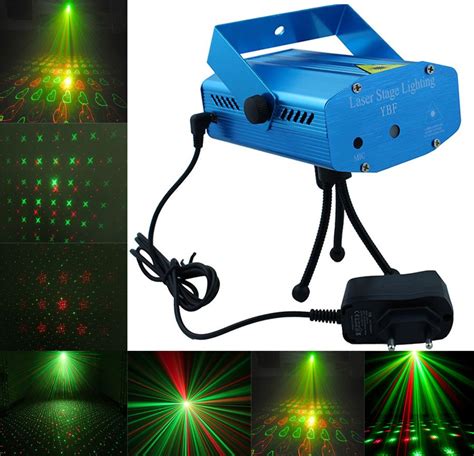 Holiday Sale Mini Laser Stage Lighting Green&Red LED Laser DJ Party Stage Light Black Disco ...