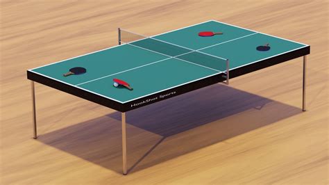 Ping Pong Set 3D model animated | CGTrader