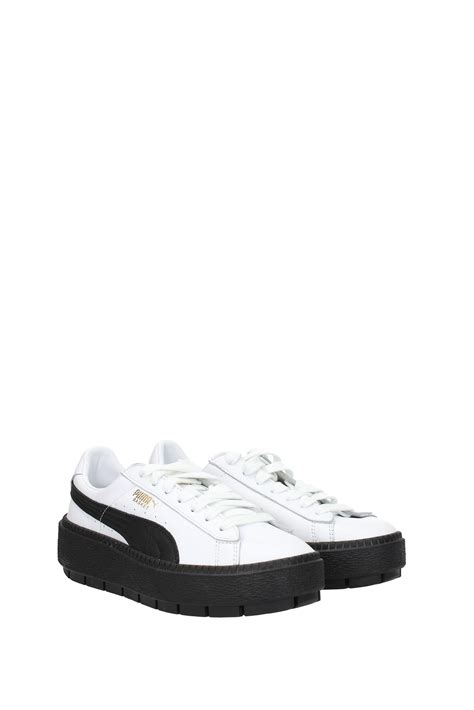 PUMA White Sneakers Platform Trace - Lyst