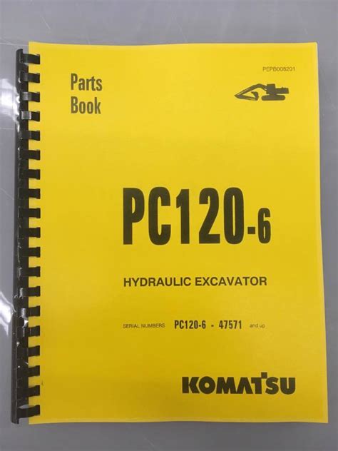 Komatsu PC120-6 Excavator Parts Manual PEPB008201 Book SN 47571UP | Finney Equipment and Parts