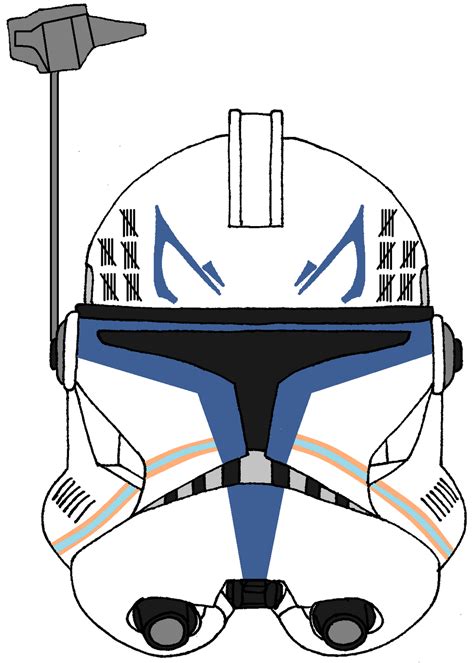 Captain Rex Helmet Drawing - Captain Rex & Clone Trooper Fives Star Wars Helmet Set / Star ...