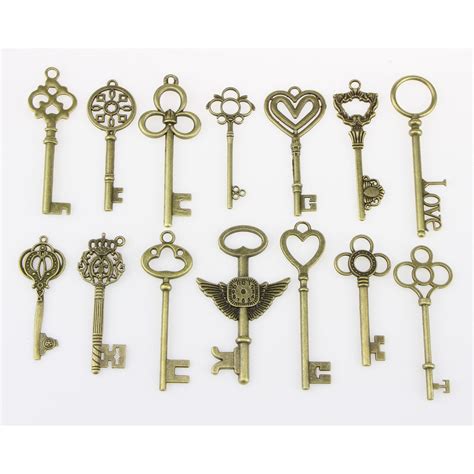 1set100pcs Antique Bronze Key Collection Assorted Mixed - Etsy