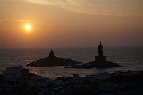 India, Kanyakumari, Kanyakumari Sunrise View, Clouds, - Vivekananda ...