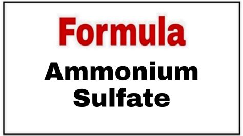 How to write chemical formula of Ammonium sulfate|Chemical formula Ammonium sulfate - YouTube