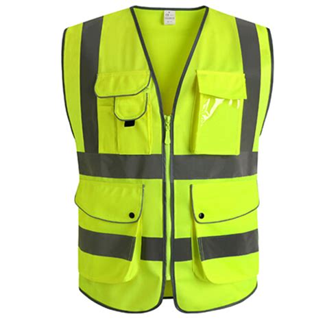 CNSS Unisex High Visibility Reflective Multi Pockets Construction ...