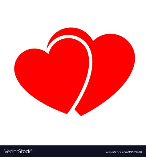 Two hearts web icon Royalty Free Vector Image - VectorStock