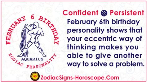 February 6 Zodiac (Aquarius) Horoscope Birthday Personality and Lucky ...