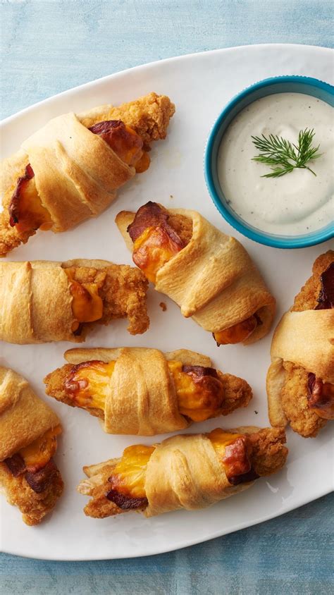 Chicken-Bacon-Ranch Crescent Roll-Ups | Recipe | Recipes, Crescent roll ...