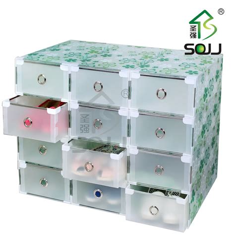 Plastic storage containers drawers, Thickening transparent shoebox ...