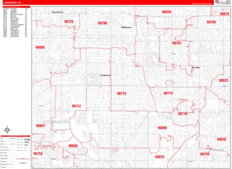 Maps of Lakewood California - marketmaps.com