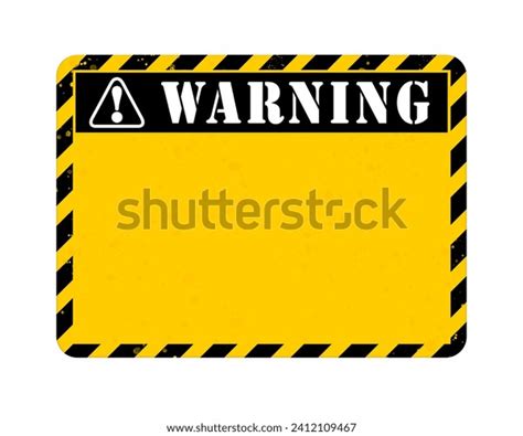 Blank Warning Sign Template Vector Illustration Stock Vector (Royalty Free) 2412109467 ...