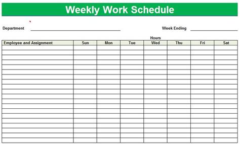 Printable+Weekly+Work+Schedule+Template | Weekly schedule template ...