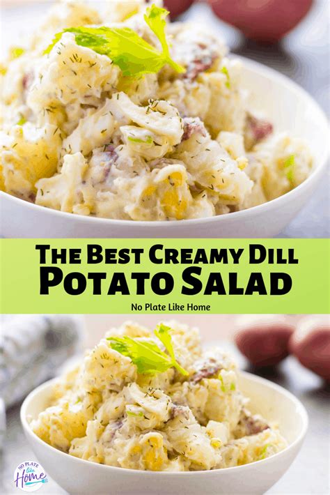 Best Creamy Dill Red Skin Potato Salad - No Plate Like Home