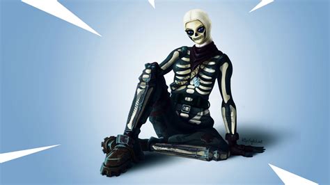 My new fan art - Female Skull Trooper ver. : FortNiteBR