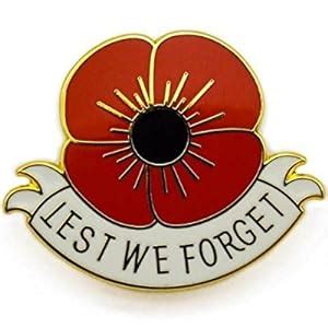 Lest We Forget Poppy Lapel Pin: Amazon.co.uk: Toys & Games