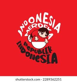 Indonesia Merdeka Means Indonesia Independence Indonesian Stock Vector (Royalty Free) 2289362251 ...