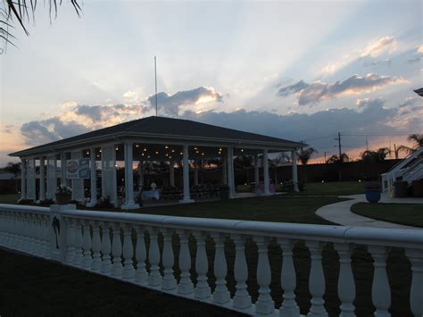 Outdoor Event Venue Galveston Island Palms Dusk | Galveston Island Palms