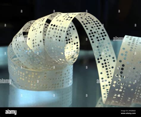 Computer punched paper tape spool, used for loading programmes and data ...