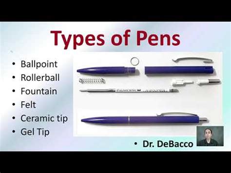 Types of Pens - YouTube