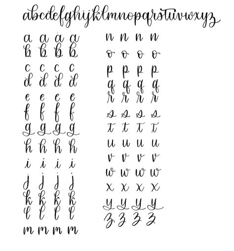 Modern Calligraphy Fonts Alphabet