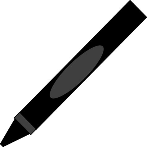 Black Crayon Clip Art at Clker.com - vector clip art online, royalty ...