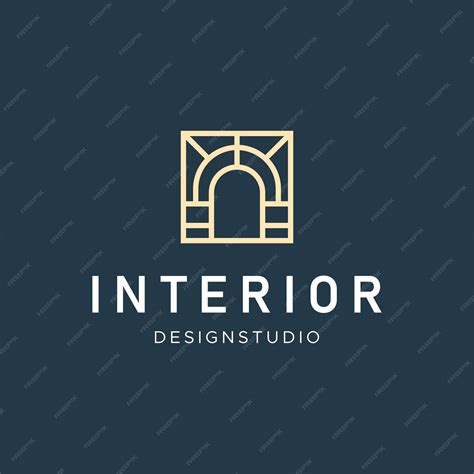 Premium Vector | Minimalist interior logo