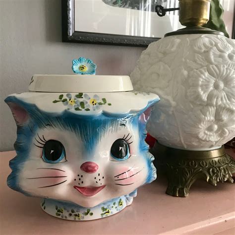 Vintage LEFTON Miss Priss Cookie Jar - Etsy