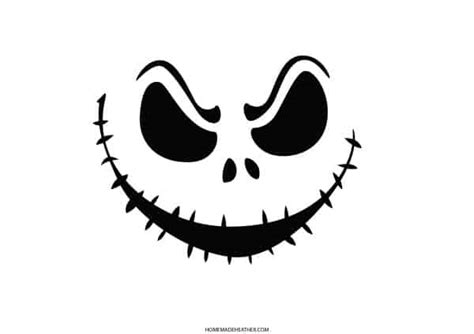 Jack Skellington Pumpkin Carving Stencils » Homemade Heather