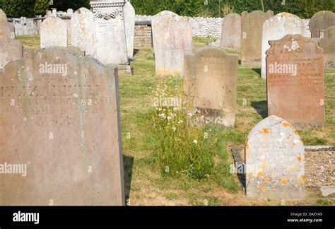 Old gravestones St Margaret Cley next the Sea Norfolk England Stock Photo - Alamy