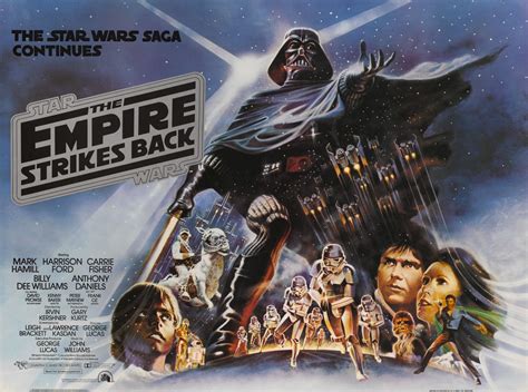 THE EMPIRE STRIKES BACK, SILVER TITLES STYLE POSTER, BRITISH, 1980 ...