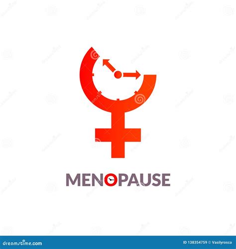 Menopause Icon Awareness. Woman Fertility Age Clock Menstrual Period ...