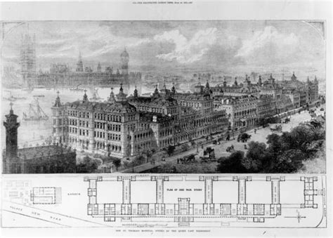 St Thomas’ Hospital, London, home of the Nightingale Training School for nurses. Reproduced ...