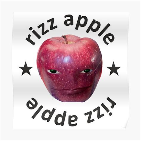 " Ohio rizz apple, apple meme from TikTok v3." Poster for Sale by ...