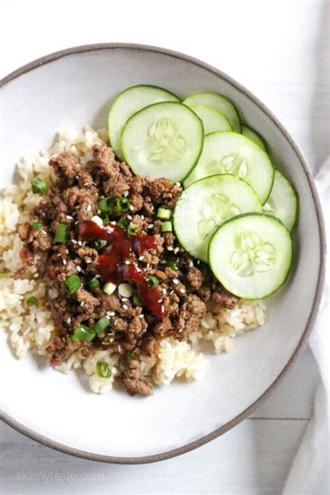 Korean Beef Rice Bowls - Skinnytaste