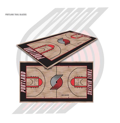 PORTLAND TRAIL BLAZERS NBA BASKETBALL COURT DESIGN