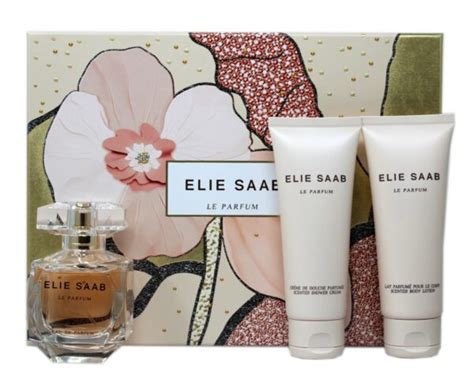 Elie Saab Gift Set Le Parfum 50ml EDP + 75ml Body lotion + 75ml Shower ...