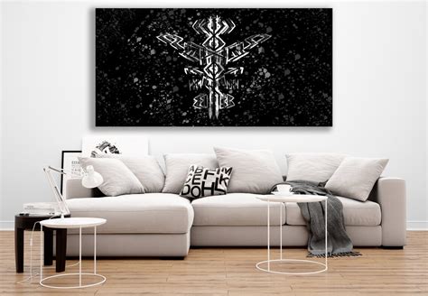 Nordic Runes Art Viking Wall Art Huge Canvas Home Decor - Etsy