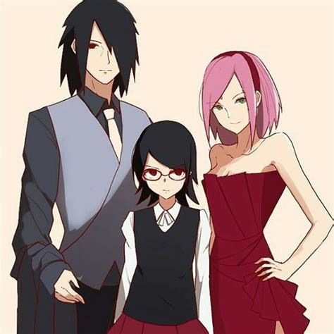 Sasuke and Sakura and Sarada! | Anime Amino