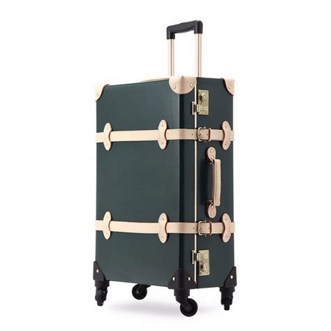 Fashion High Quality Travel Pure Genuine Leather Trolley Suitcase Box ...
