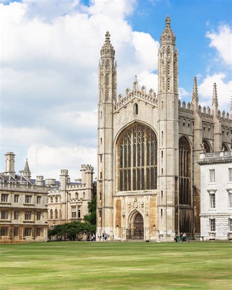 Kings College Chapel In Black And White. Cambridge University, U Stock ...