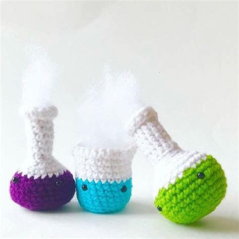 Handmade Crochet Chemistry Beaker Set - Great Teacher or Science Lover ...