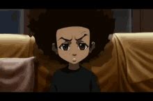 Huey Vs Riley Boondocks GIF - Huey Vs Riley Boondocks Gun - Discover & Share GIFs