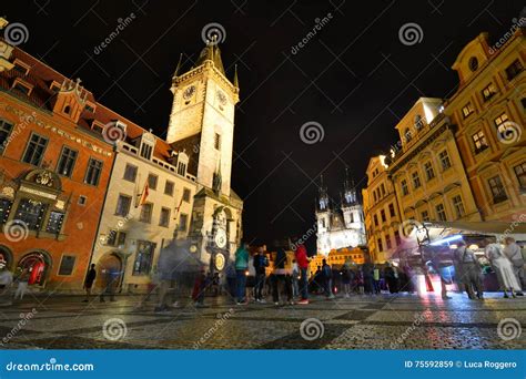 Old Town Square by Night. Prague. Czech Republic Editorial Stock Image - Image of cultural ...