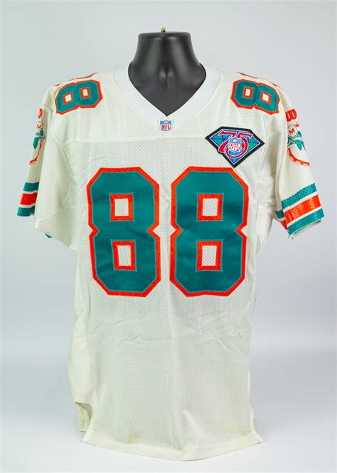 Lot Detail - 1994 Keith Jackson Miami Dolphins Road Jersey (MEARS A5)