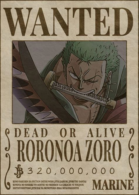 Zoro Wanted Poster Wallpapers - Top Free Zoro Wanted Poster Backgrounds - WallpaperAccess